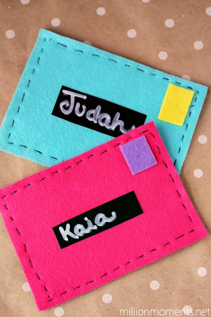 Felt Chalkboard Postcards Easy Craft for Kids