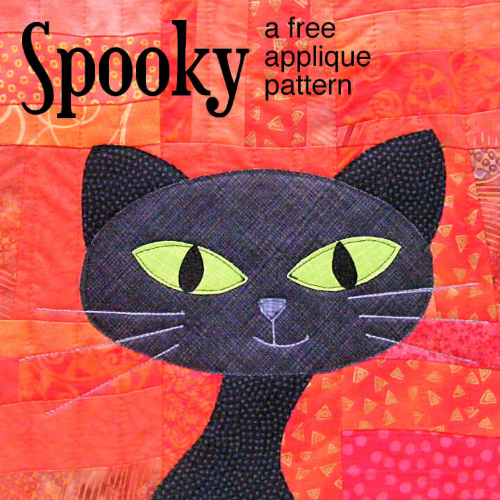 Free Black Cat Applique Pattern