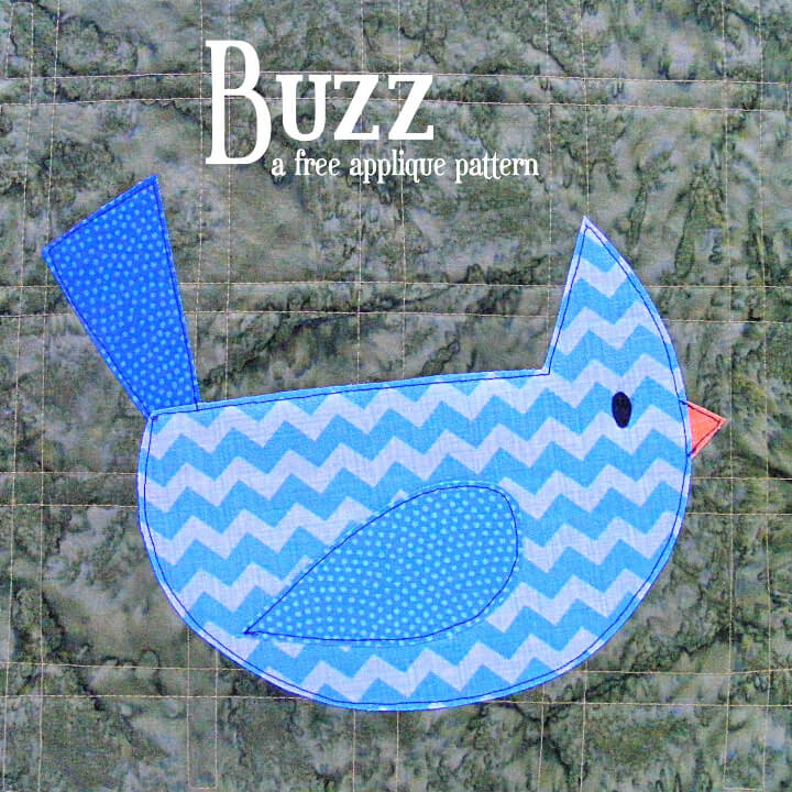 Free Buzz the Bird Applique Pattern