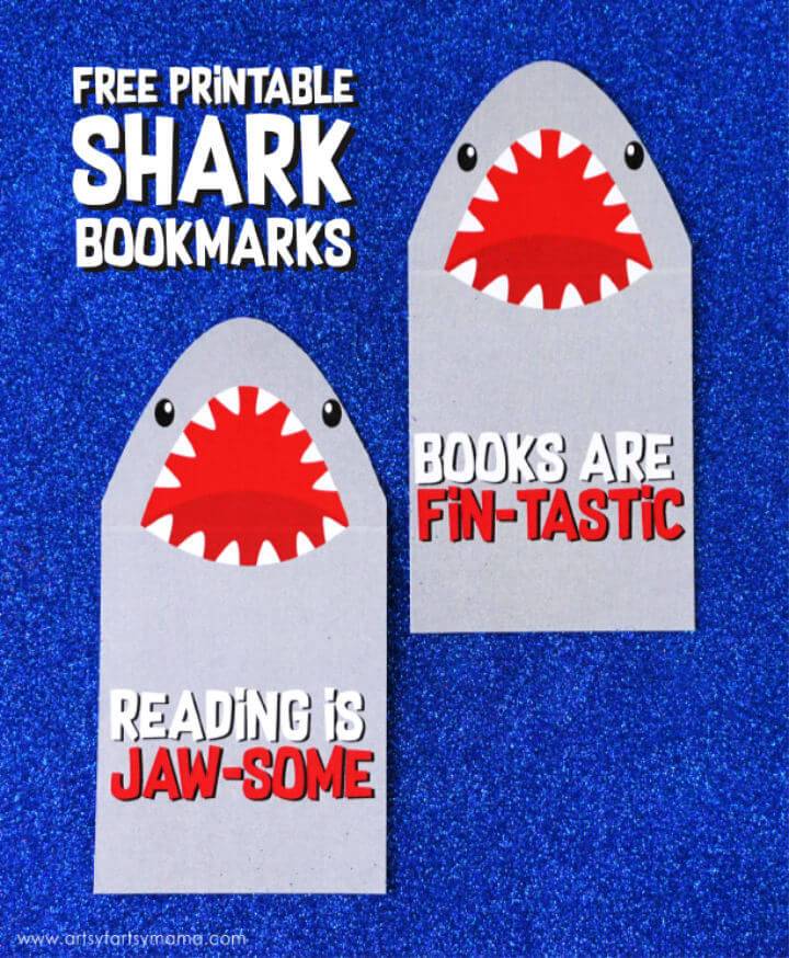 Free Printable Shark Bookmarks