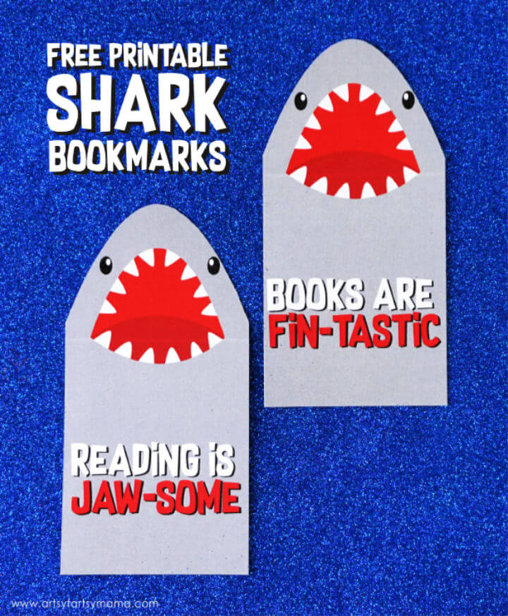 Free Printable Shark Bookmarks