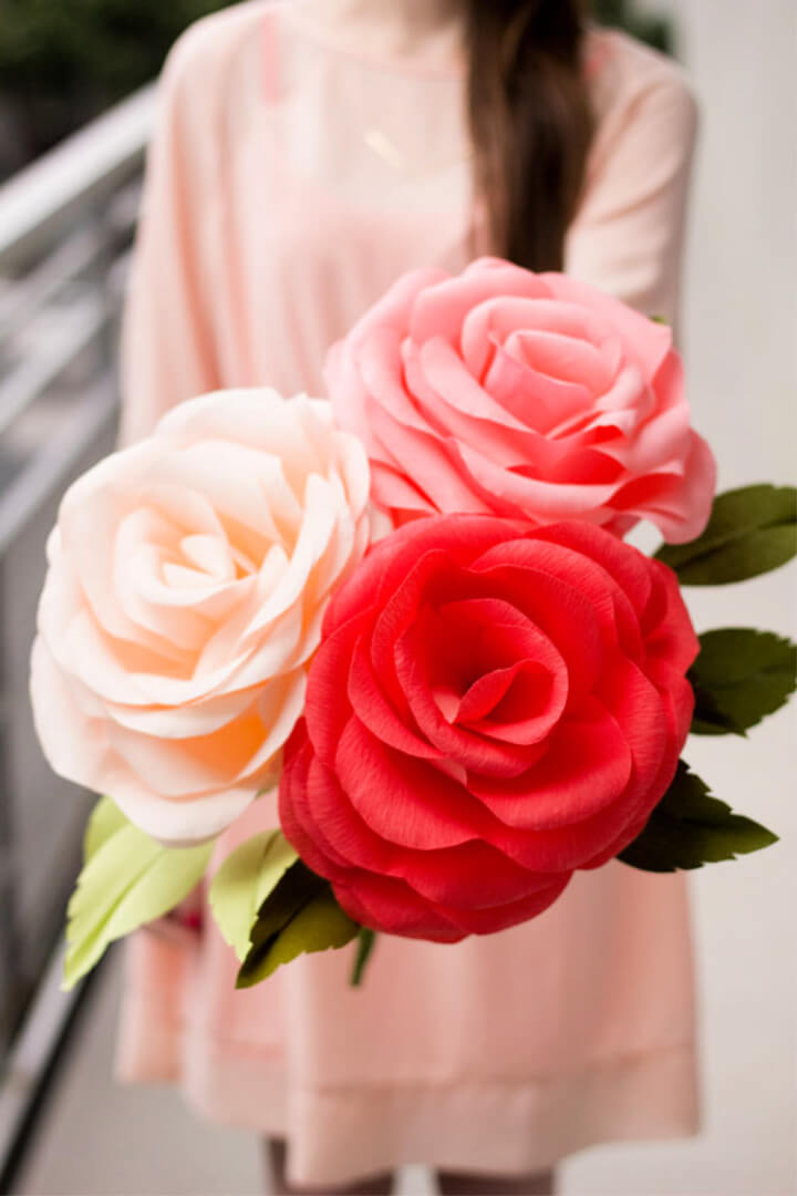 Giant DIY Crepe Paper Roses