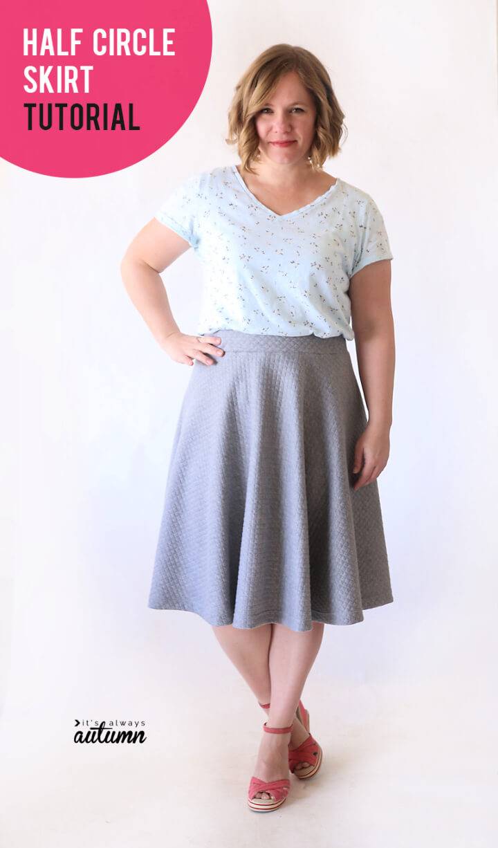 Half Circle Skirt Sewing Pattern In Any Size