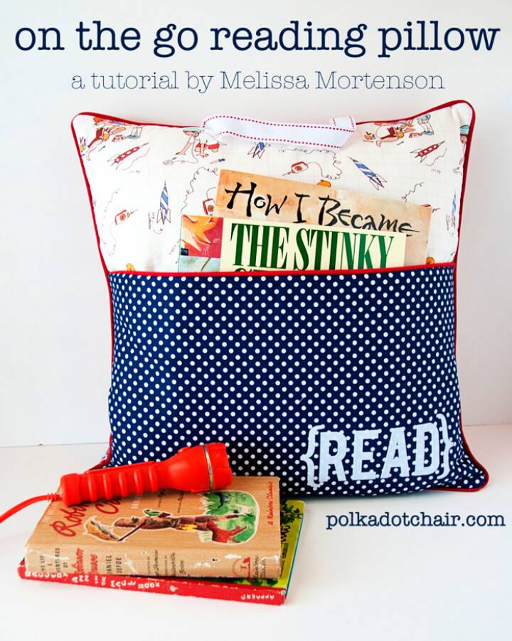 Free Pocket Reading Pillow Sewing Pattern