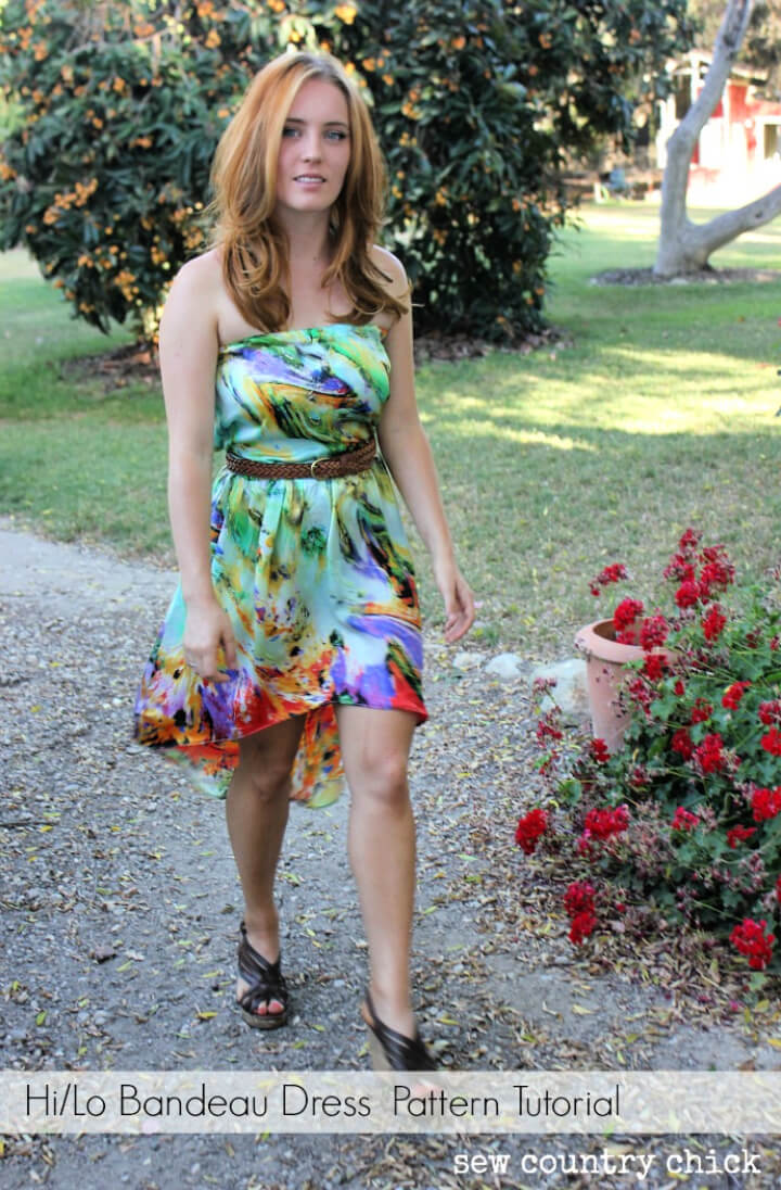 Hi Lo Strapless Dress Pattern