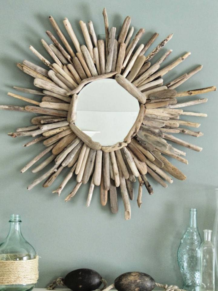 Homemade Driftwood Mirror