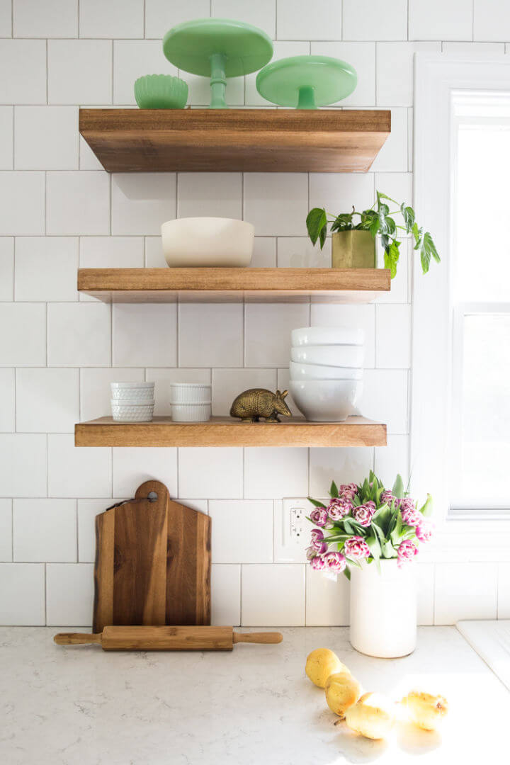 How to Build Kitchen Floating Shelves