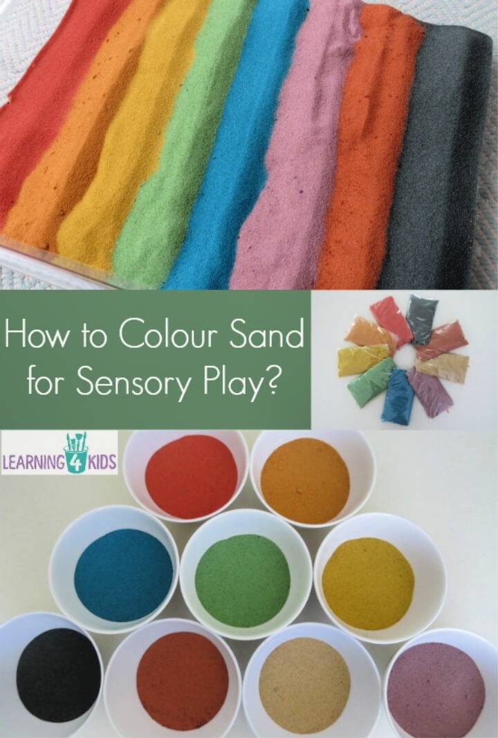 How to Color Sand for Sensory Play