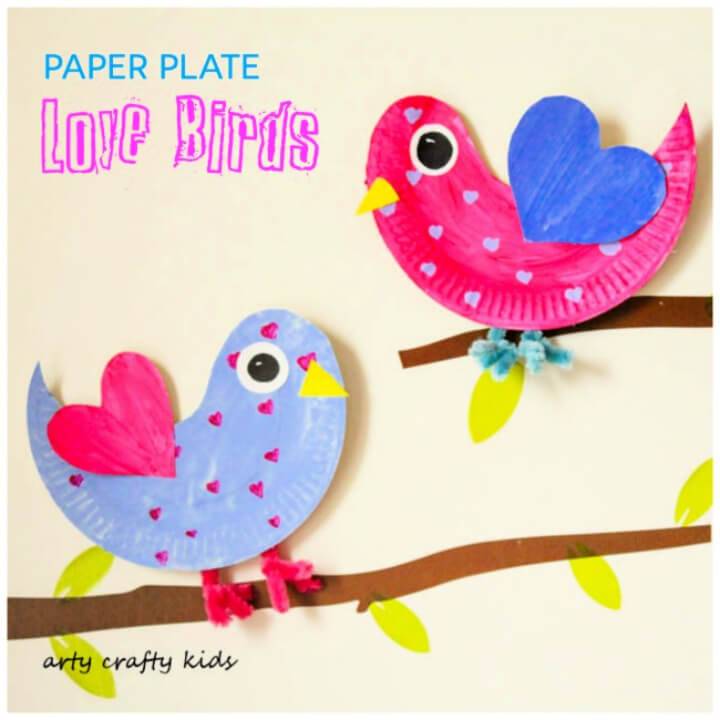 How to Create Paper Plate Love Birds