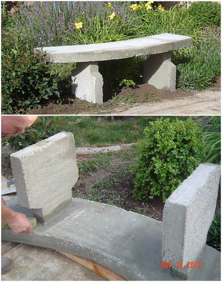 How to Make Concrete Garden Bench
