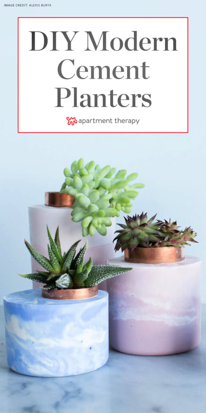 How to Make Modern Cement Planters