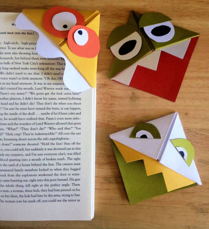 How to Make Origami Monster Bookmarks
