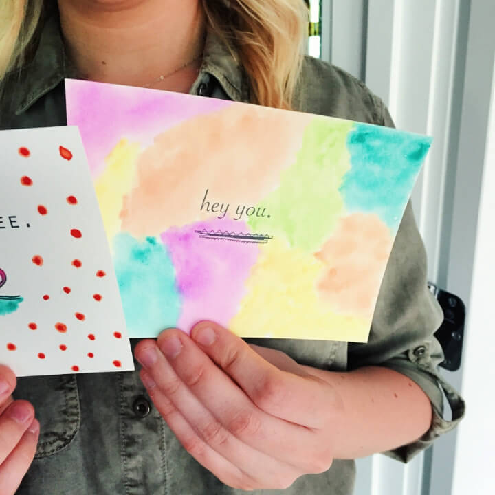 How to Make Watercolor Postcards