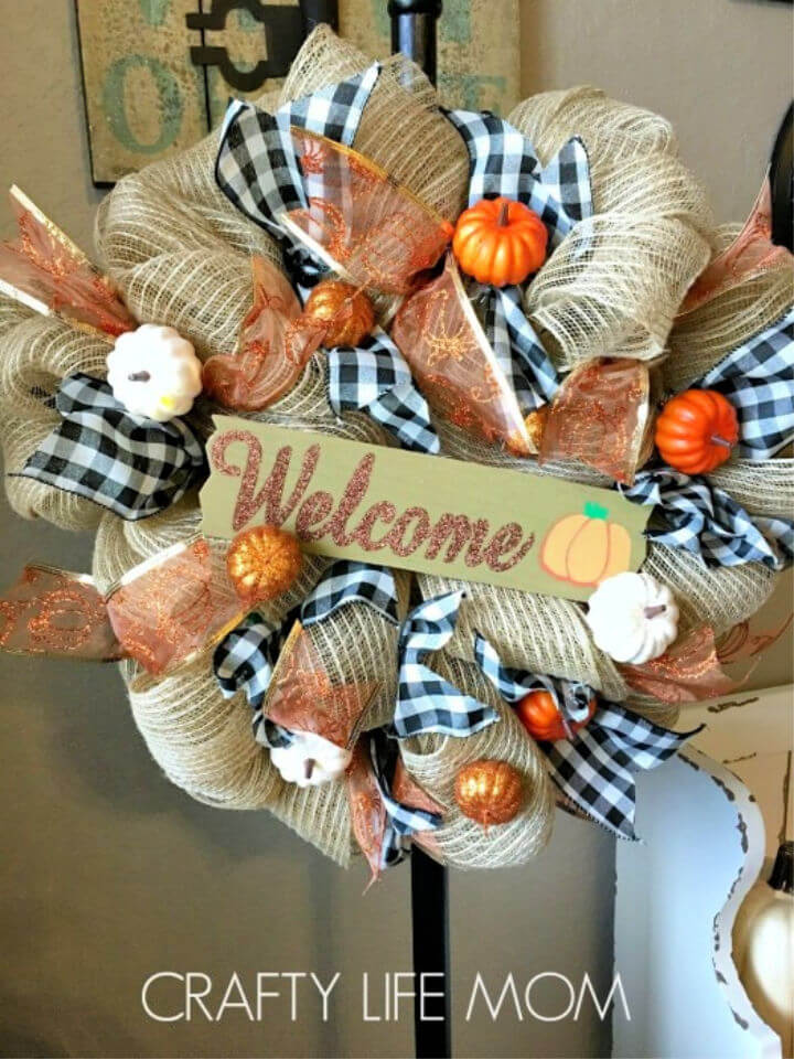 Homemade Burlap Wreath