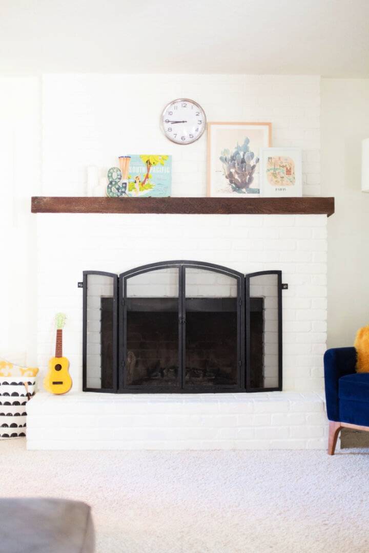 How to Paint a Brick Fireplace White