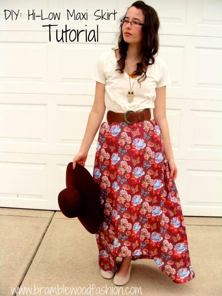 How to Sew Hi Low Maxi Skirt