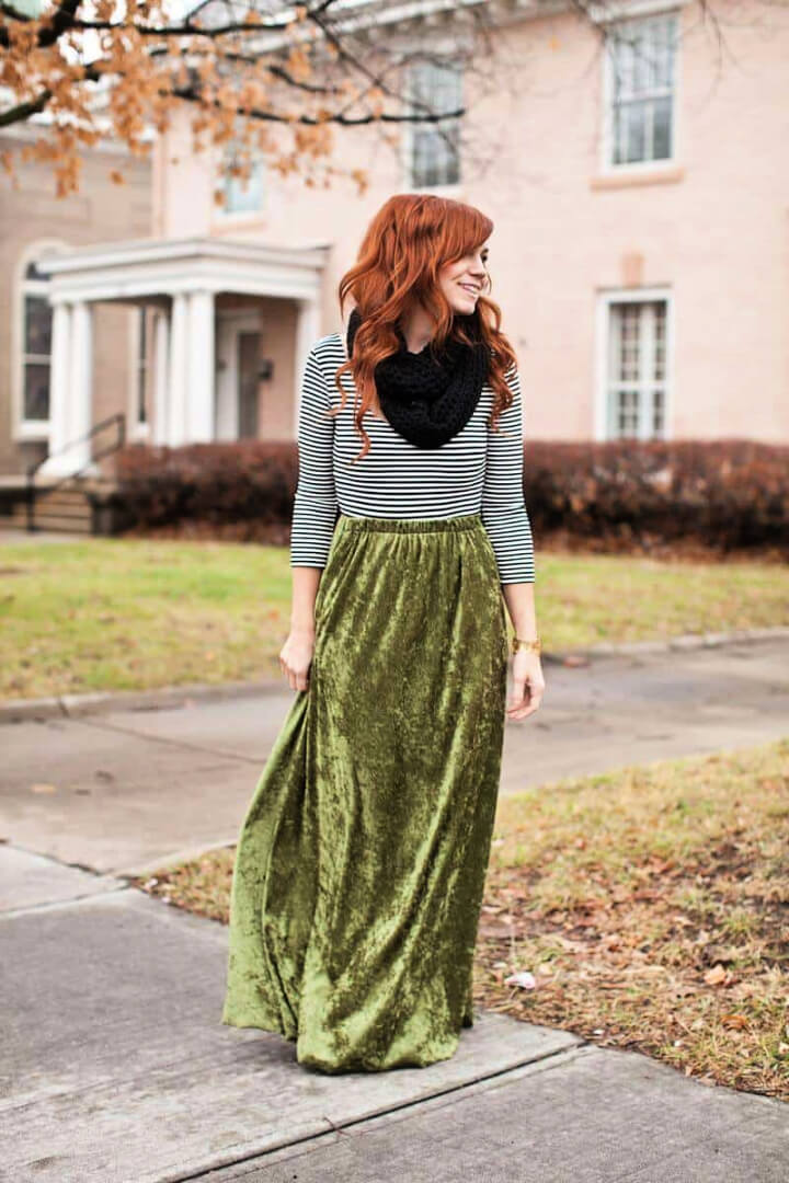 A-Line Maxi Skirt - Jersey Knit Maxi Skirt