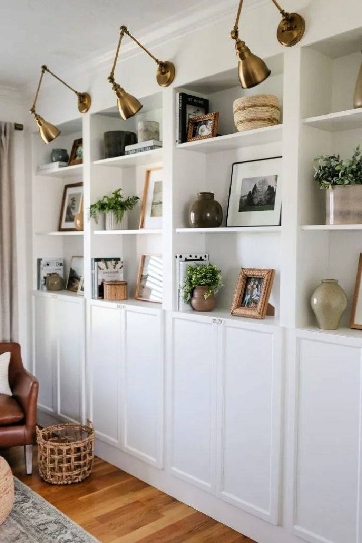 IKEA Billy Bookcase Hack to Wall Of Built ins
