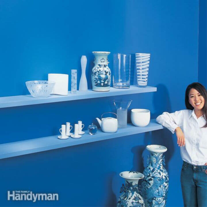 Inexpensive Floating Kitchen Shelf