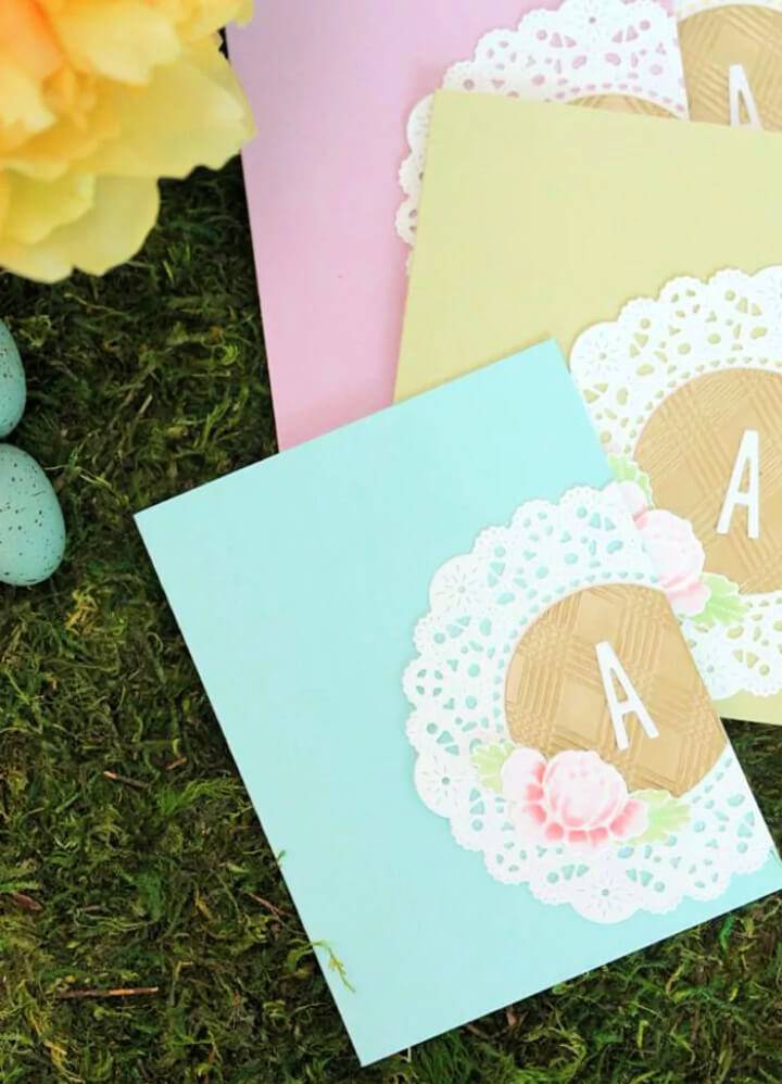 Inexpensive DIY Paper Doily Wedding Card