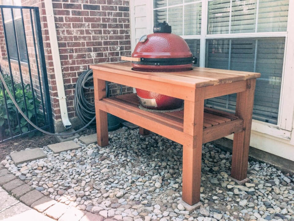 Building a Big Green Egg Table at Home