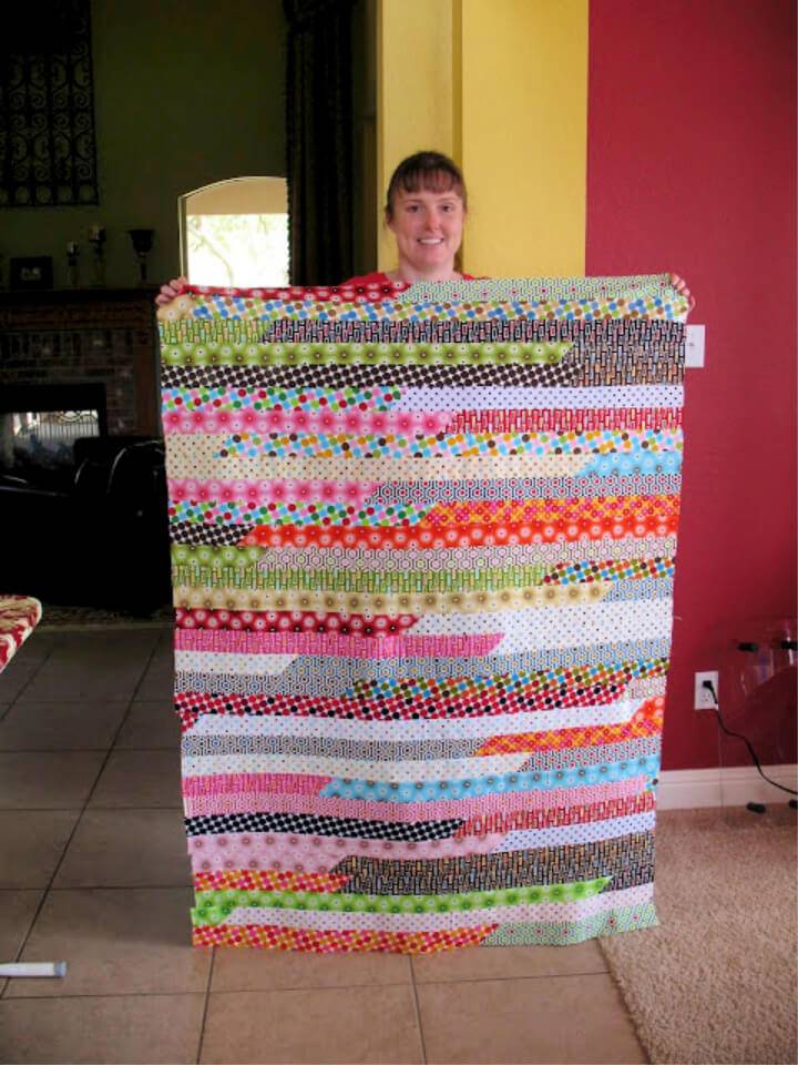 Jelly Roll Lasagne Quilt