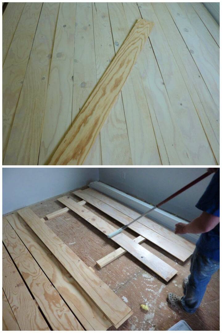 Low Budget DIY Plywood Plank Floors