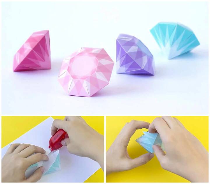 Make An Easy Paper Diamond