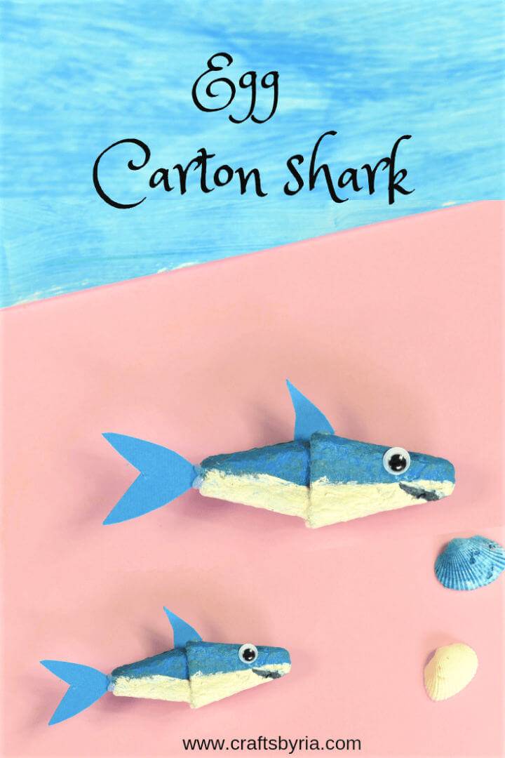 Make An Egg Carton Shark Craft For Kids