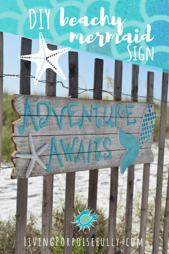 Make Beachy Mermaid Wall Sign