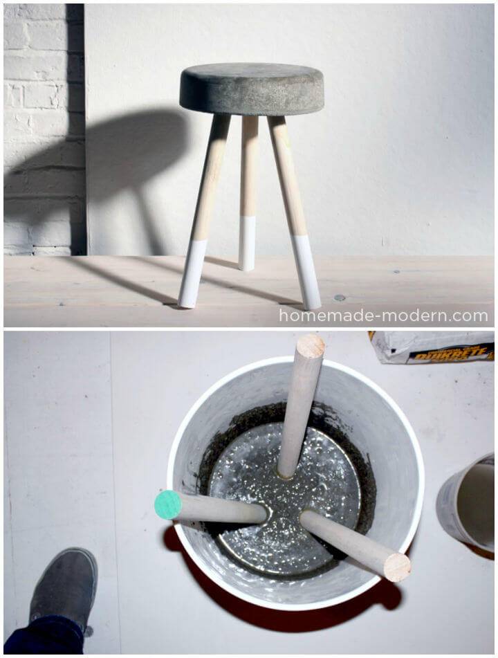Make Bucket Concrete Stool Under 5