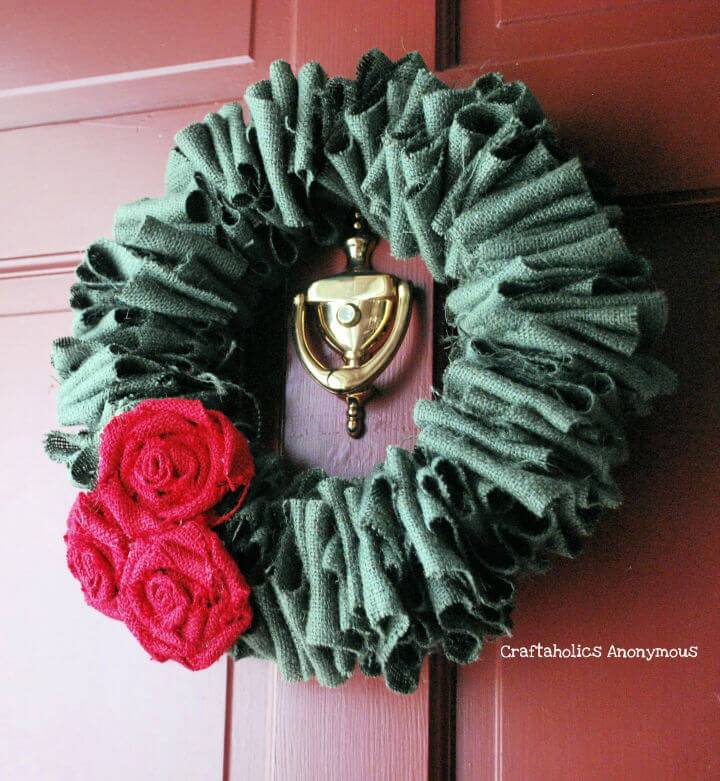 Make Burlap Flowers for Wreath