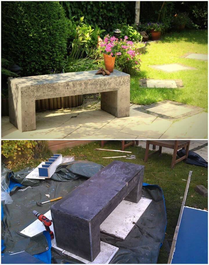 Make Concrete Garden Bench