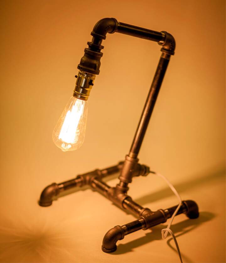 Make Cool Desk Lamp from Pipe