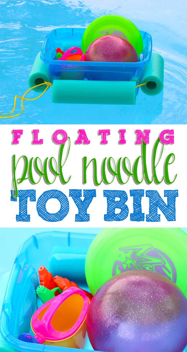 Make Floating Pool Noodle Toy Bin