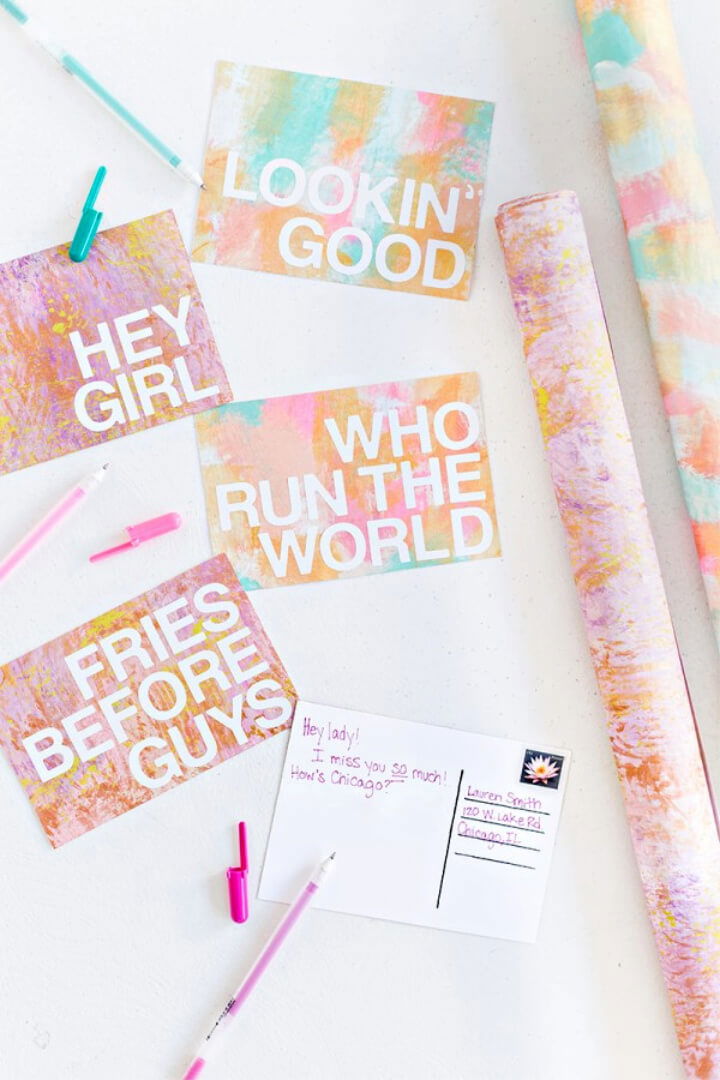 Make Patterned Postcard Messages