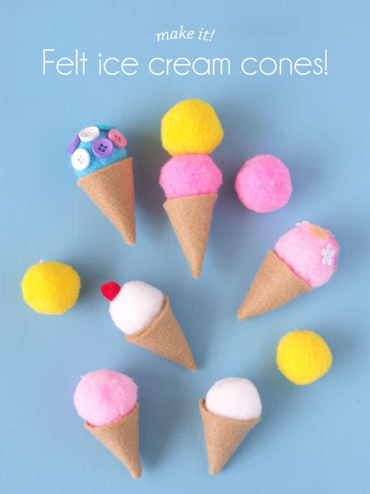 Make Peasy Felt Ice Cream Cones
