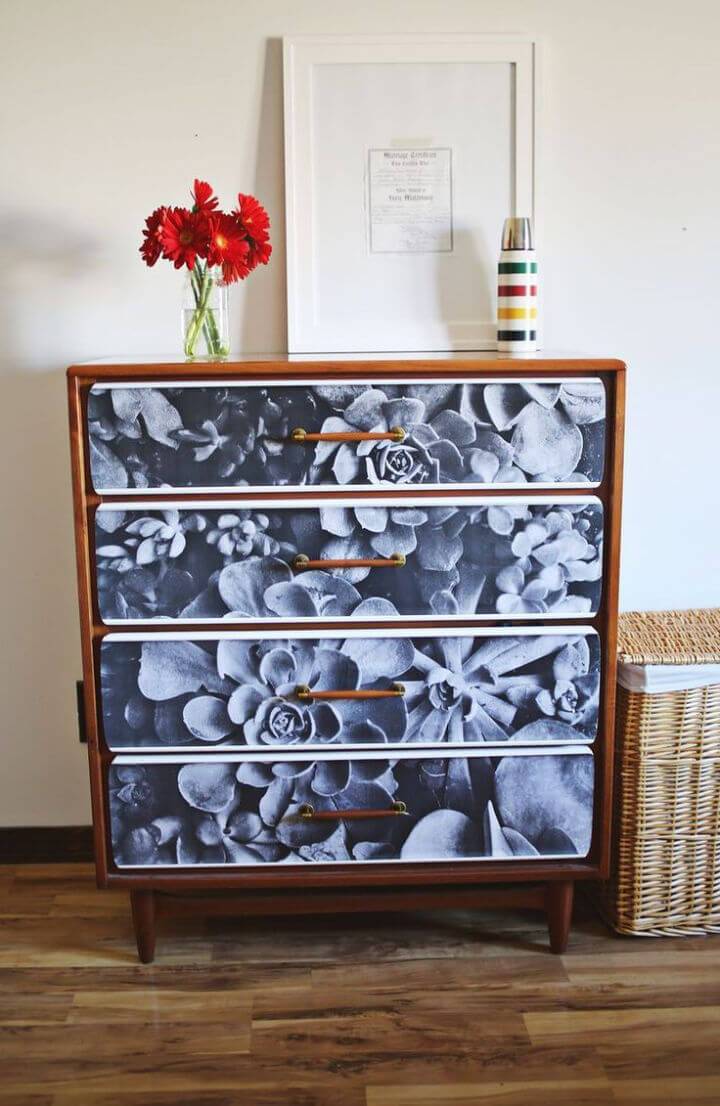 Beautiful DIY Photo Decoupage Dresser