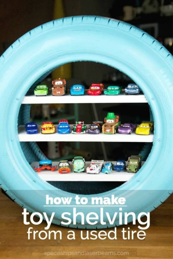 Make Toy Shelves from a Used Tire