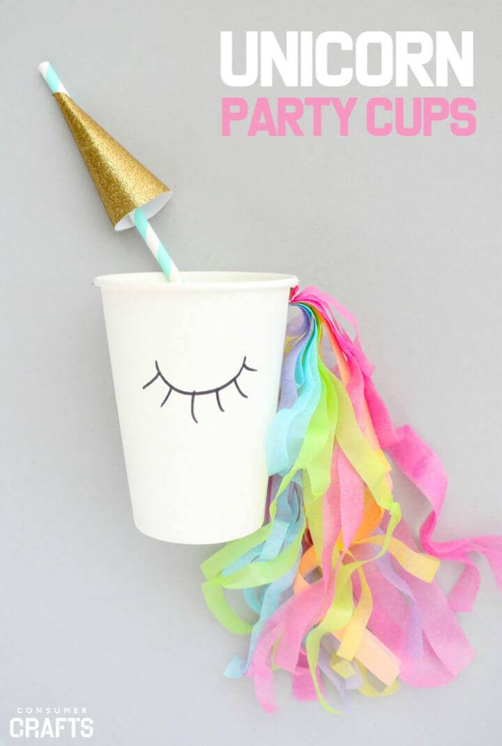 Make Unicorn Party Cups