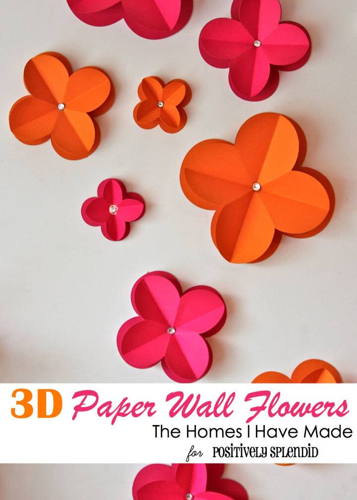 Make Your Own 3D Paper Wall Flowers