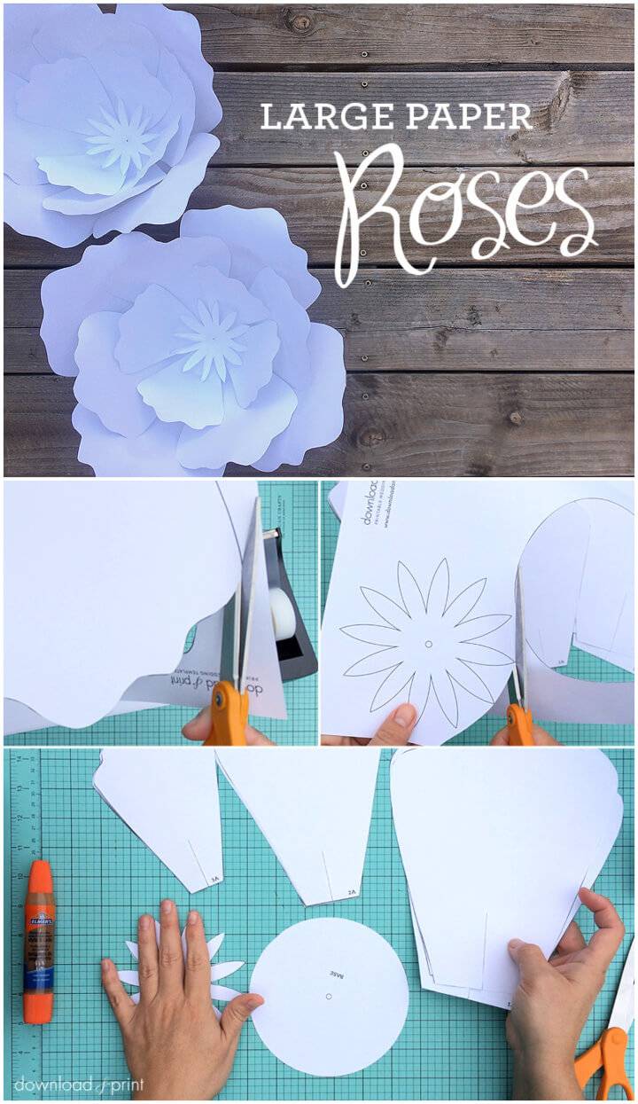Make Your Own Giant Paper Roses