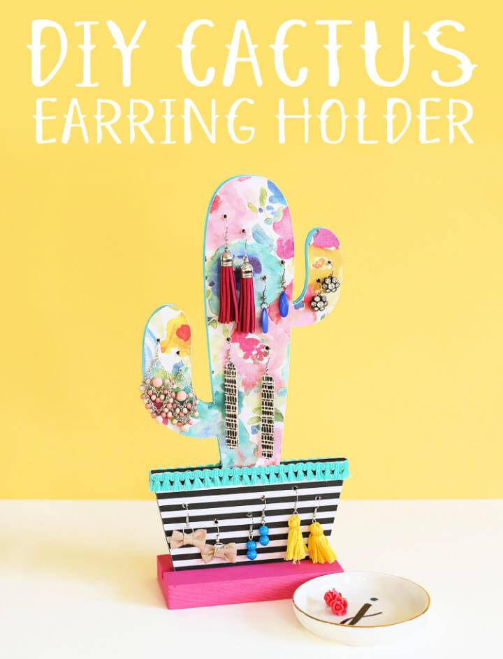 Make a Cactus Earring Holder