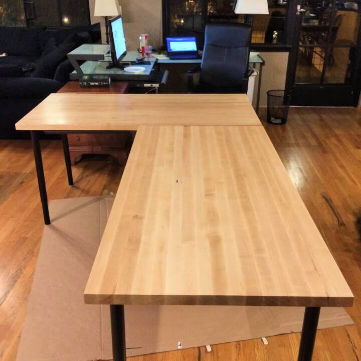 Make a Wooden L shaped Computer Desk