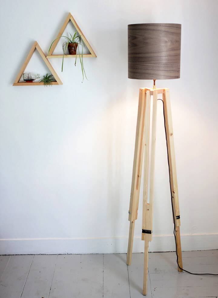 Make a Wooden Tripod Floor Lamp