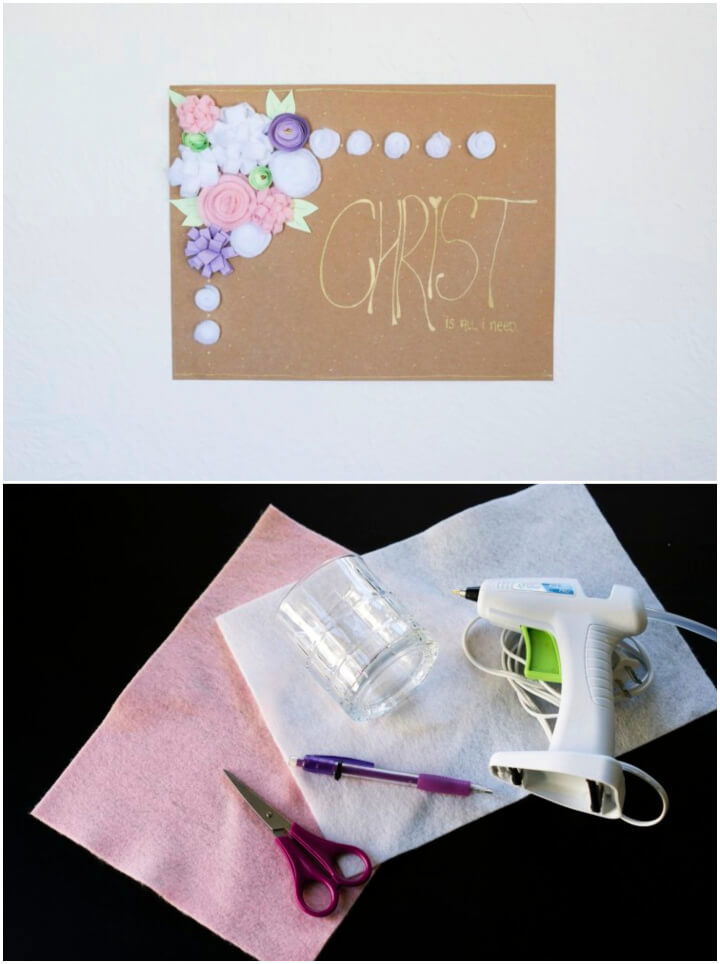 Make a no sew Felt Flowers