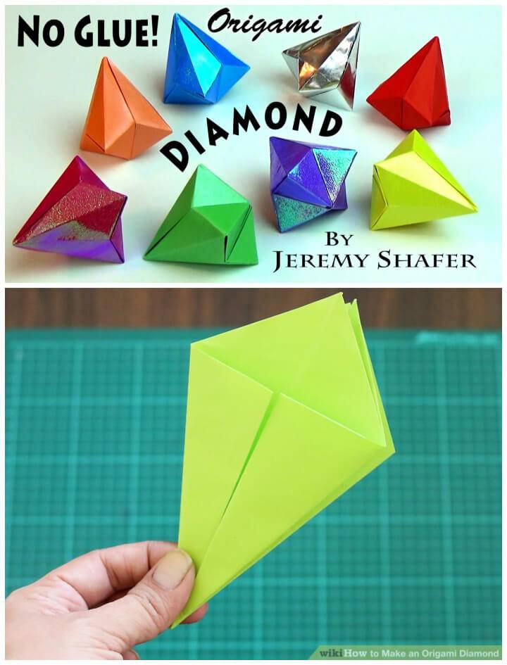 Make an Origami Paper Diamond