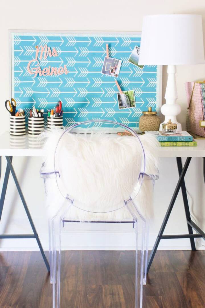 Mod Podge Fabric Bulletin Board