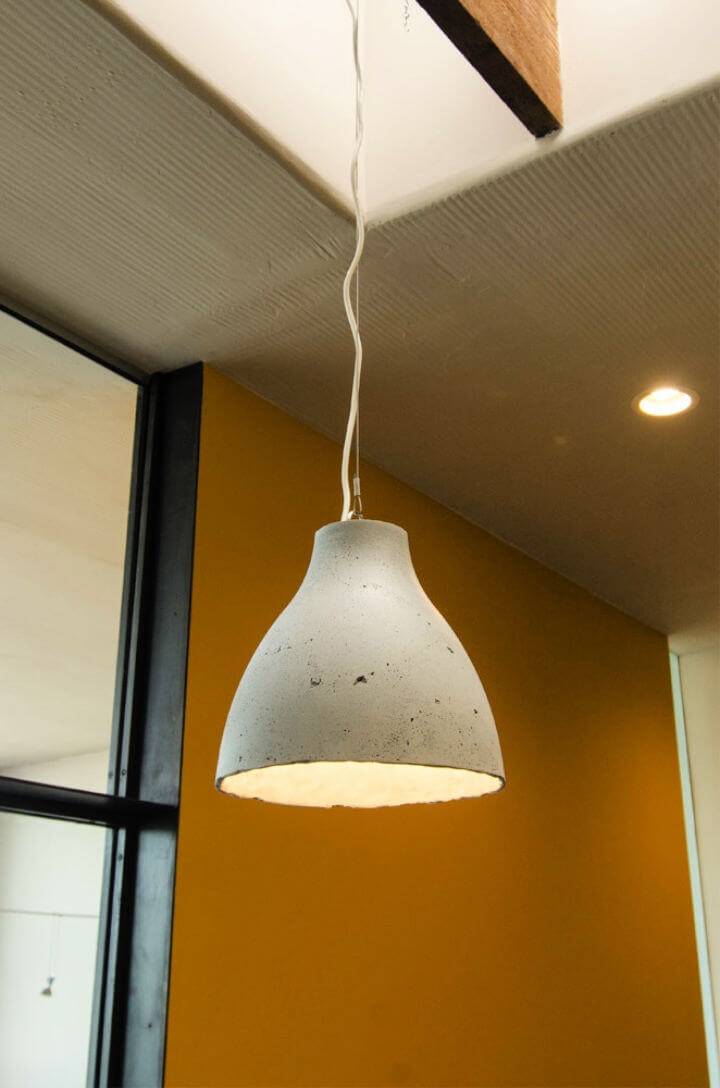 Modern DIY Concrete Pendant Lamp