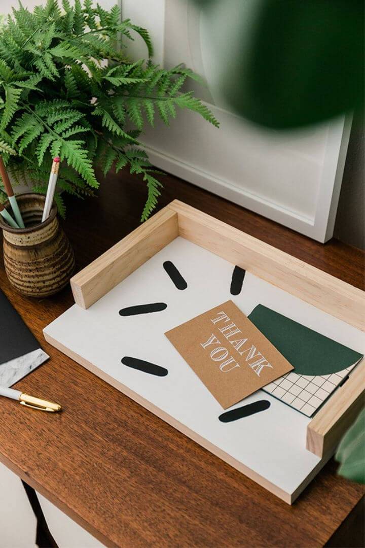 Modern DIY Paper Tray Organizer